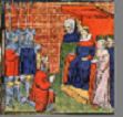John Balliol kneeling to Longshanks, 1292