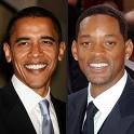 Barack Hussein Obama II of the U.S. (1962-) and Will Smith (1968-)