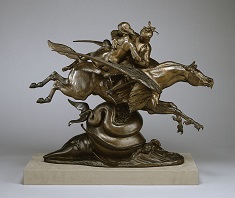 'Roger and Angelica Mounted on the Hippogriff', Antoine-Louis Barye (1796-1875), 1846