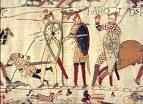 Bayeux Tapestry: King Harold Plucking an Arrow From His Eye