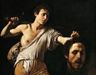 'David' by Caravaggio (1571-1610), 1606-7