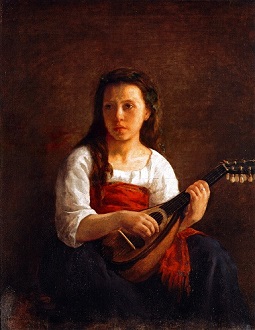 'The Mandolin Player' by Mary Cassatt (1844-1926), 1868