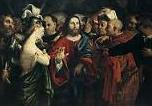 'Christ and the Woman Taken in Adultery' by Lorenzo Lotto (1480-1556), 1529