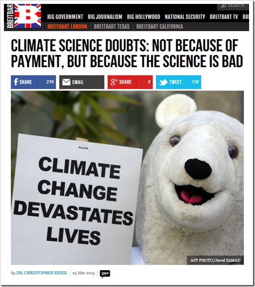 Climate change science is bad