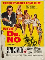 'Dr. No' starring Sean Connery (1930-), 1962