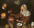 'Old Woman Frying Eggs' by Diego Velazquez (1599-1660), 1618
