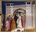 'Meeting at the Golden Gate' by Giotto (1267-1337), 1304-06