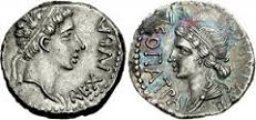 Juba II of Numidia (-50 to 23) and Cleopatra Selen (-40 to -6)