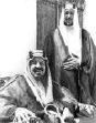 King Ibn Saud (1876-1953) and King Saud (1902-69)