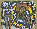 'The Acrobat and His Partner' by Fernand Leger (1881-1955), 1948