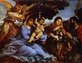 'Madonna and Child with St. Catherine and St. Jacob' by Lorenzo Lotto (1480-1556), 1533