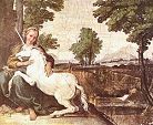 'The Maiden and the Unicorn' by Domenichino (1581-1641), 1604-5
