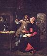 'Couple Enjoying a Meal' by Gabriel Metsu (1629-67), 1662