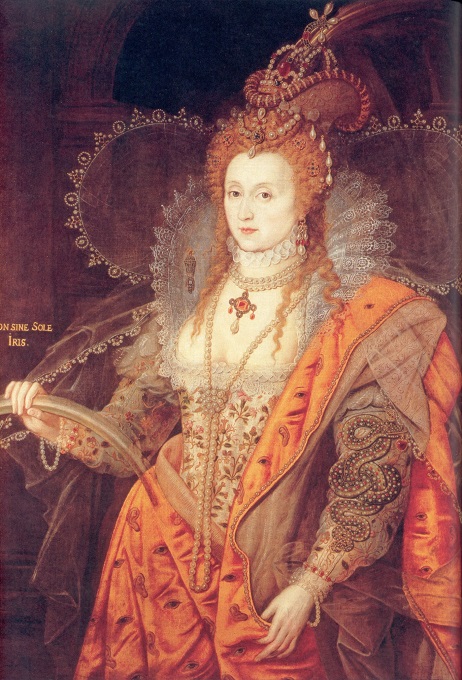 'The Rainbow Portrait of Queen Elizabth I' by Isaac Oliver (1556-1617), 1602