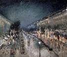 'Boulevard Montmartre at Night' by Camille Pissarro (1830-1903), 1897