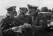 German Maj. Richard Bauer (1911-63) and 1st Lt. Karl-Friedrich Hcker (1911-2000