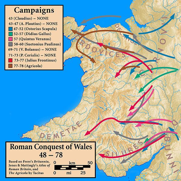 Roman Conquest of Wales, 48-78